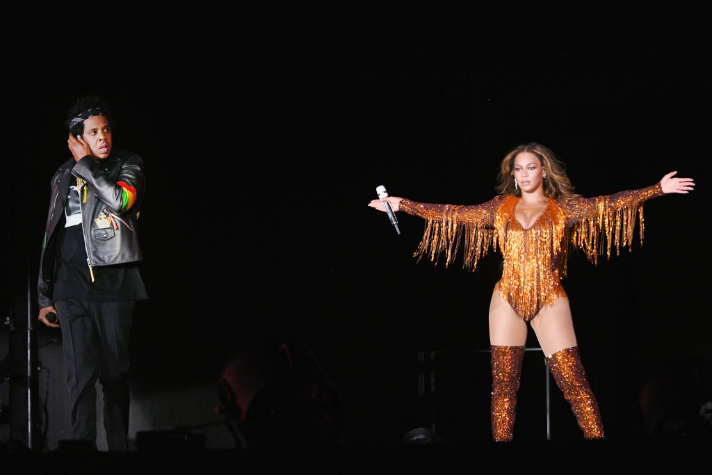 Beyonce and Jay-Z perform on stage