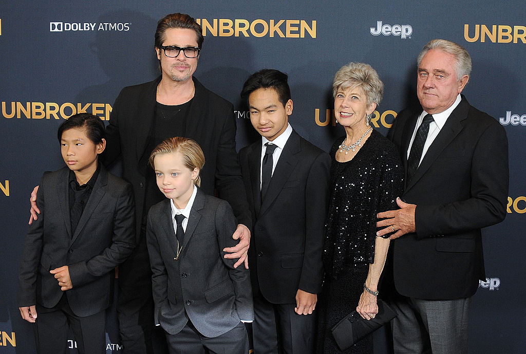 Brad Pitt with his kids