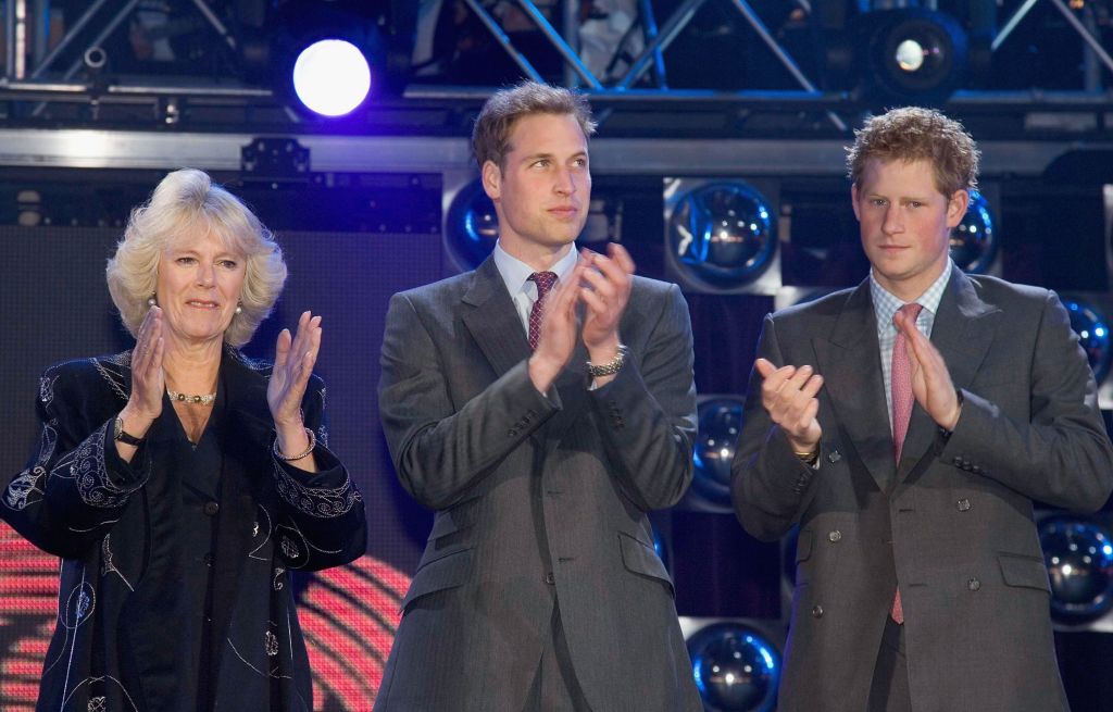 Camilla Parker Bowles, Prince William, and Prince Harry