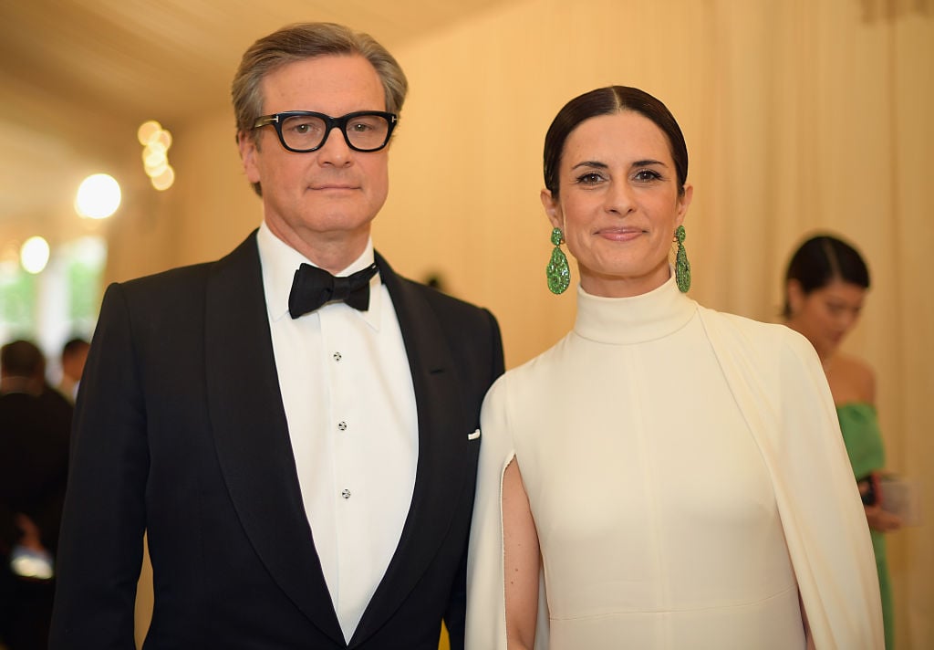 Colin Firth and Livia Giuggioli attend the Heavenly Bodies: Fashion & The Catholic Imagination Costume Institute Gala at The Metropolitan Museum of Art on May 7, 2018 in New York City