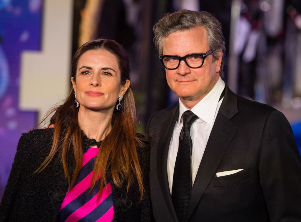 Colin Firth and Livia Firth attend the European Premiere of "Mary Poppins Returns" at Royal Albert Hall on December 12, 2018 in London, England