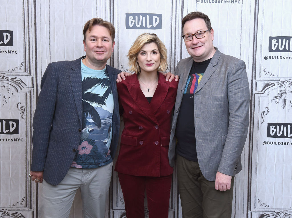 Doctor Who producer Matt Strevens with Jodie Whittaker and showrunner Chris Chibnall
