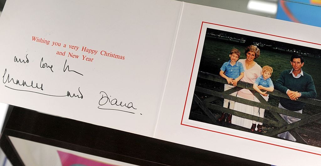 Photo of Prince Charles and Princess Diana 1988 family Christmas card