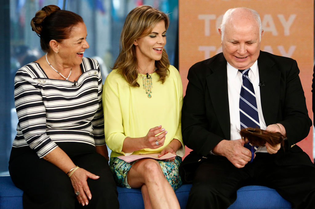 Natalie Morales with her parents