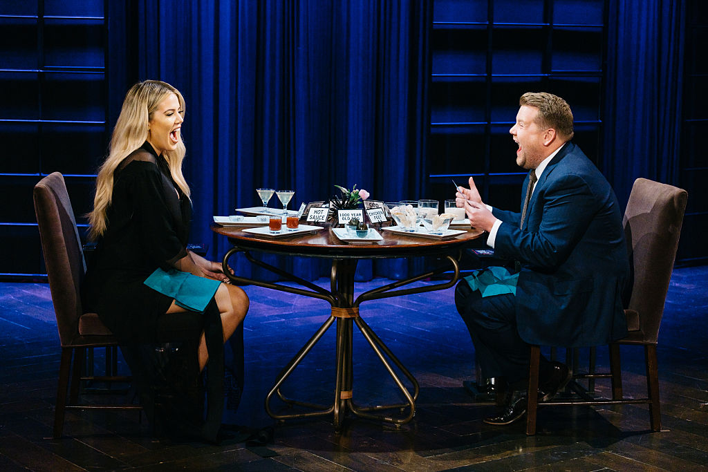 Khloe Kardashian on 'The Late Late Show with James Corden' in 2017