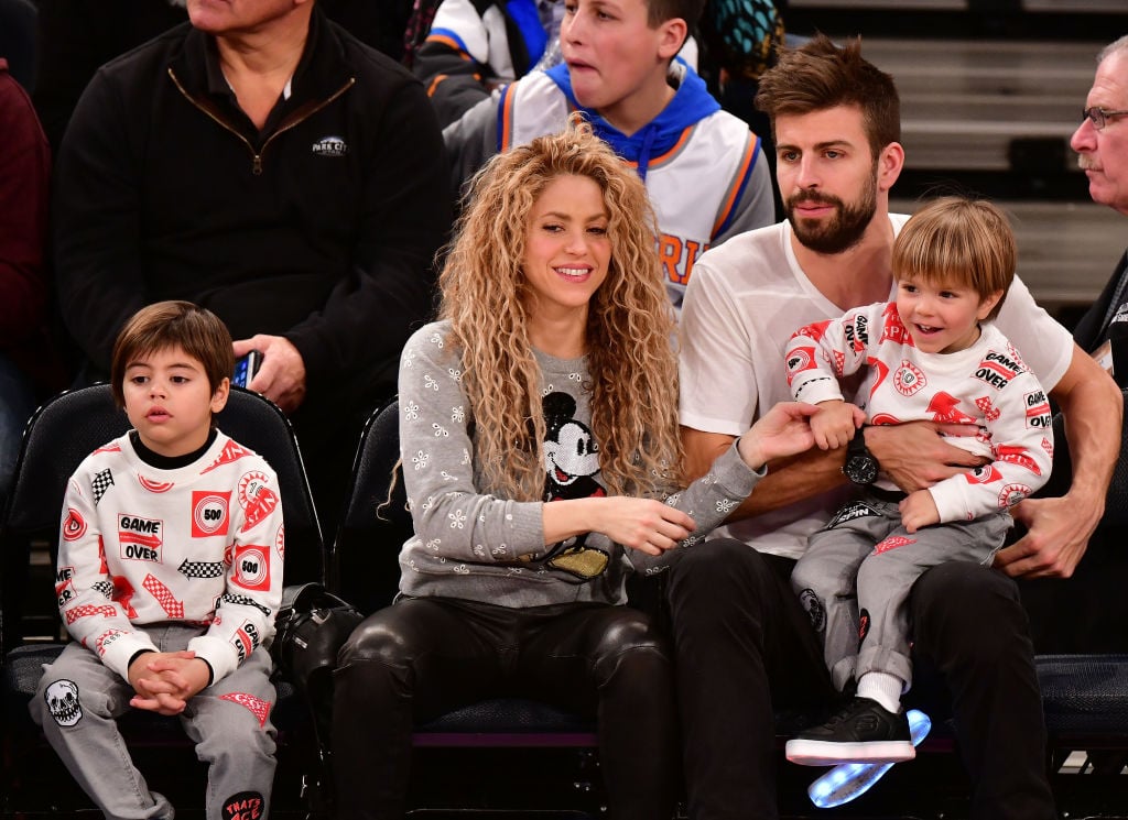 Shakira, her partner Gerard Piqué, and their two sons