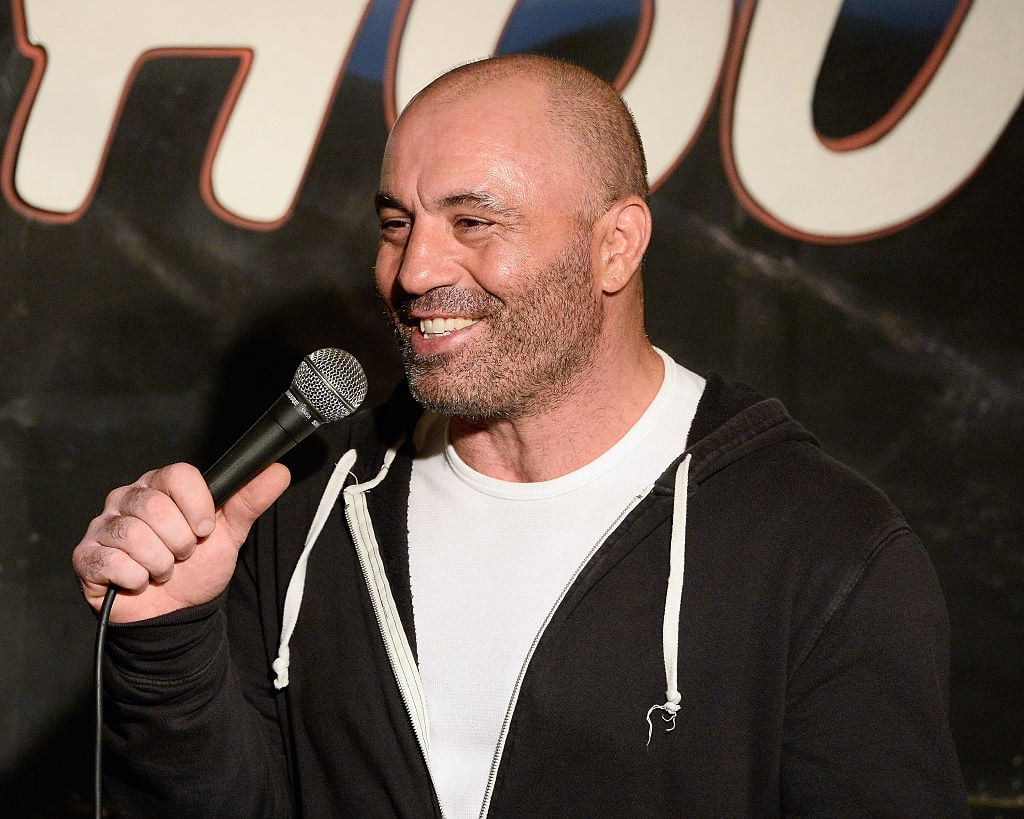 Comedian Joe Rogan performing a set at The Ice House Comedy Club