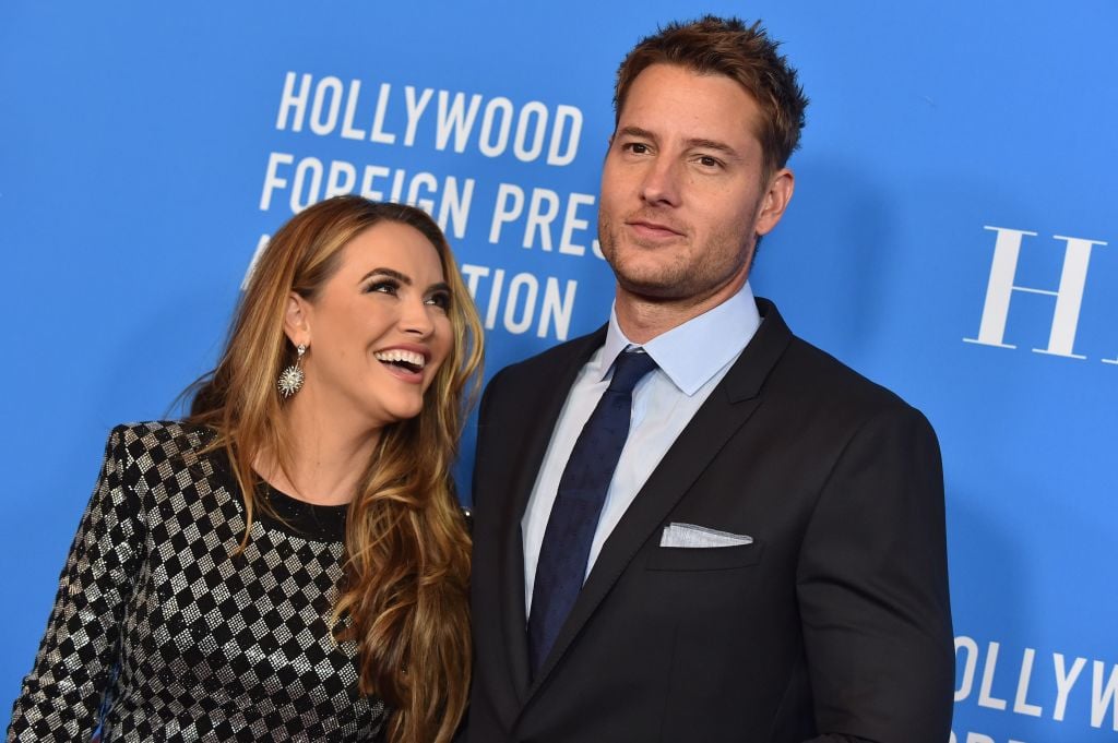 Justin Hartley and Chrishell Stause on the red carpet