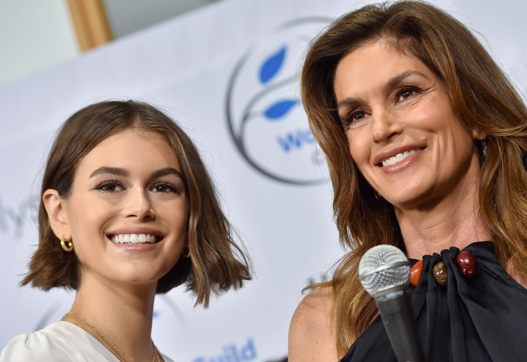 Kaia Gerber and Cindy Crawford attend the Women's Guild Cedars-Sinai Annual Luncheon