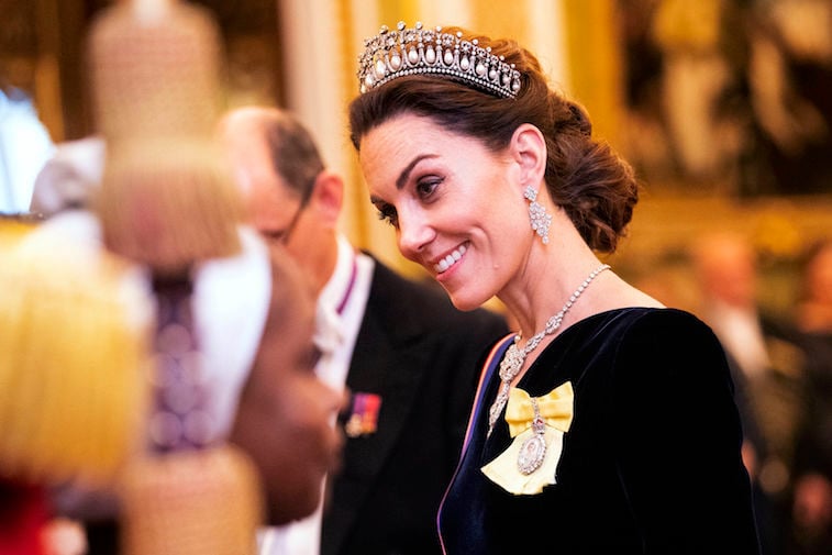 Kate Middleton at a formal reception