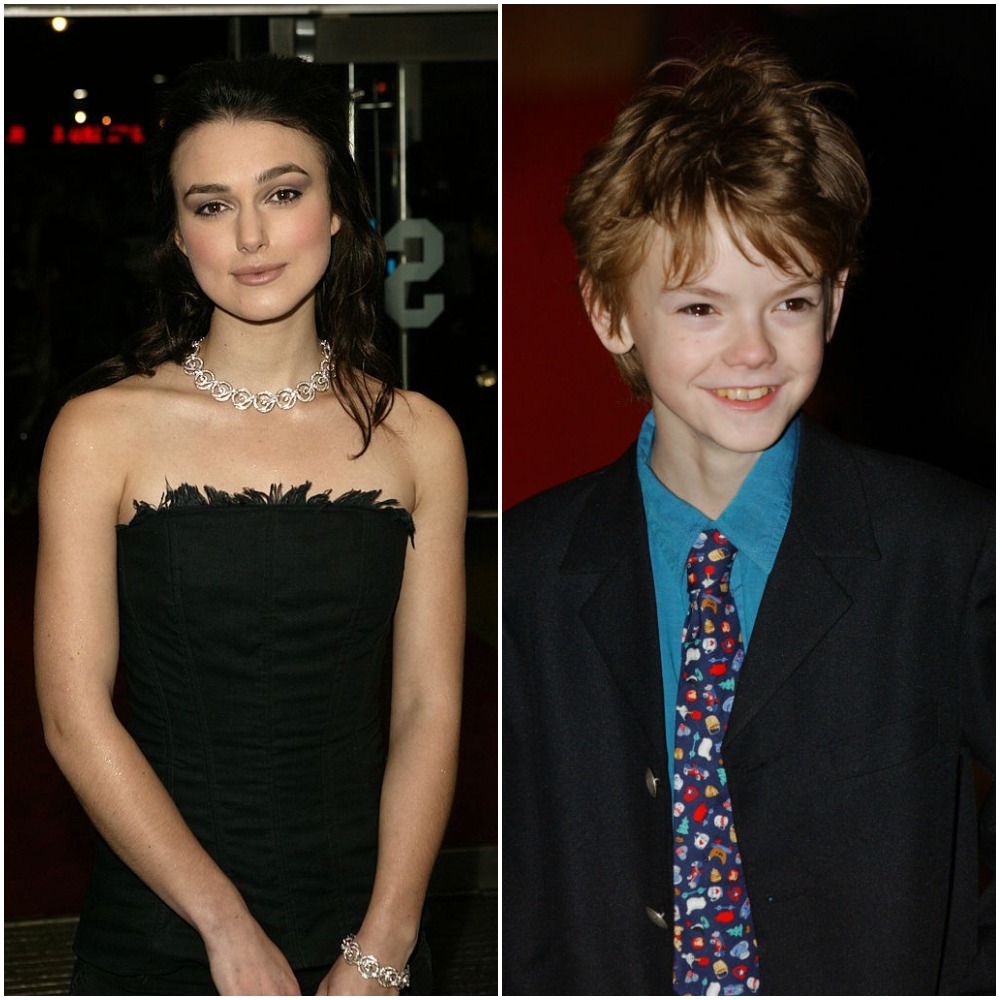 (L) Keira Knightley, (R) Thomas Brodie-Sangster