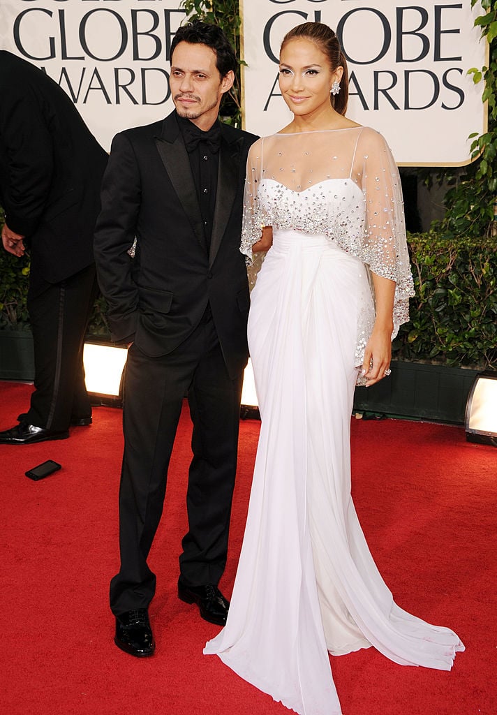 Marc Anthony and Jennifer Lopez at the Golden Globe Awards on Jan. 16, 2011