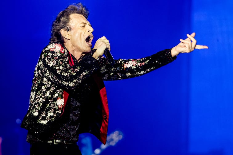 Mick Jagger performs onstage