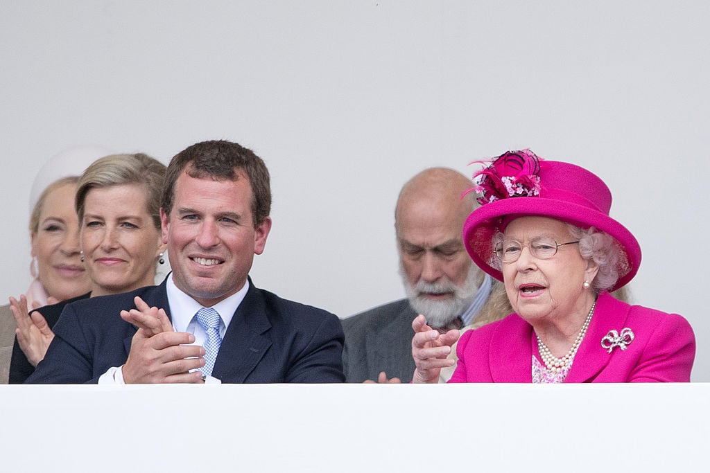 Peter Phillips and Queen Elizabeth II