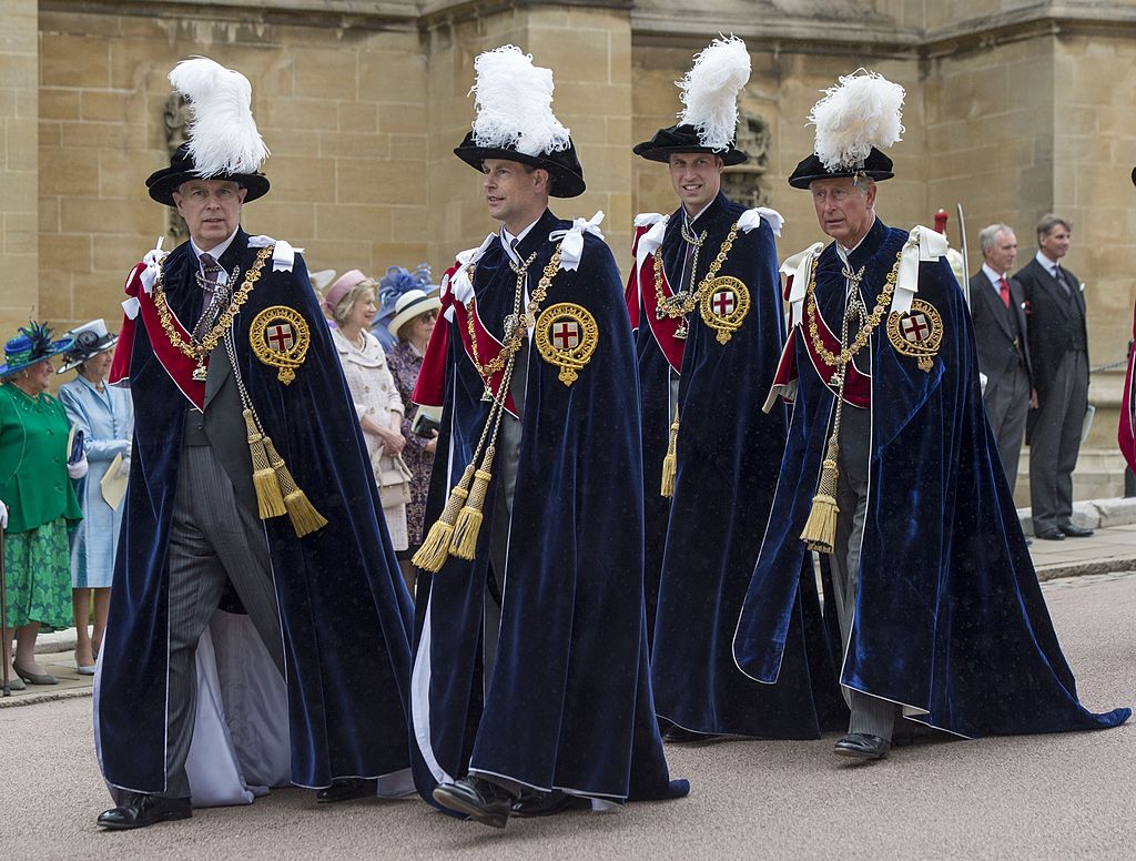 Prince Andrew, Prince Edward, Prince William, and Prince Charles