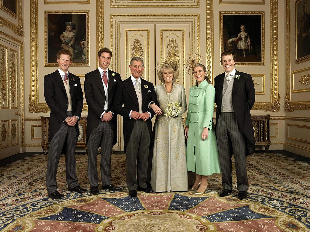 Prince Charles and Camilla wedding photo, also 2005 Christmas card