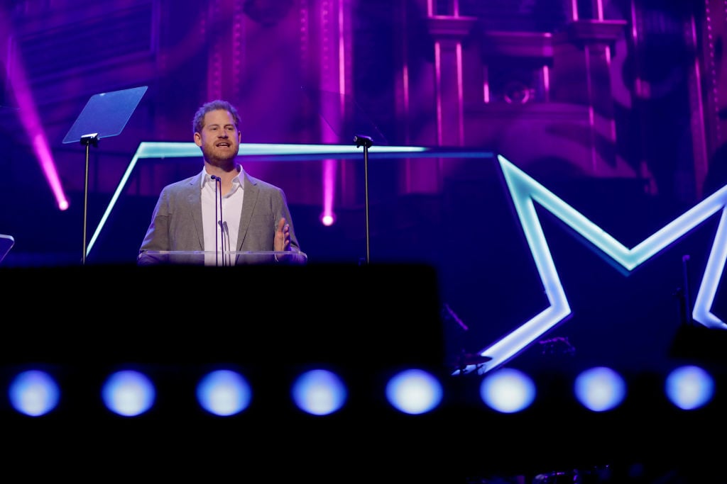 Prince Harry, the Duke of Sussex, at the inaugural OnSide Awards