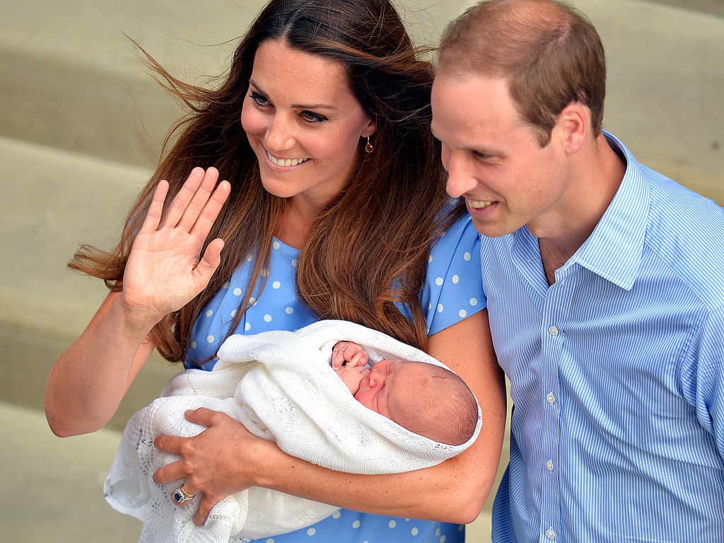 Prince William and Kate Middleton with Prince George