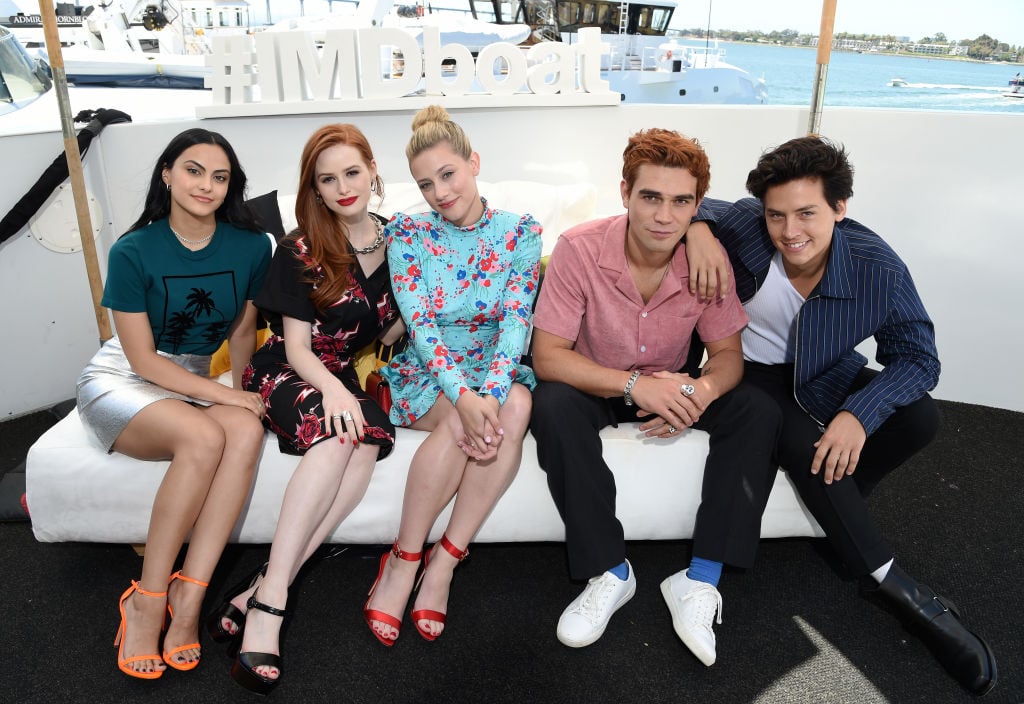 'Riverdale's Camila Mendes, Madelaine Petsch, Lili Reinhart, KJ Apa and Cole Sprouse attend the #IMDboat at San Diego Comic-Con 2019