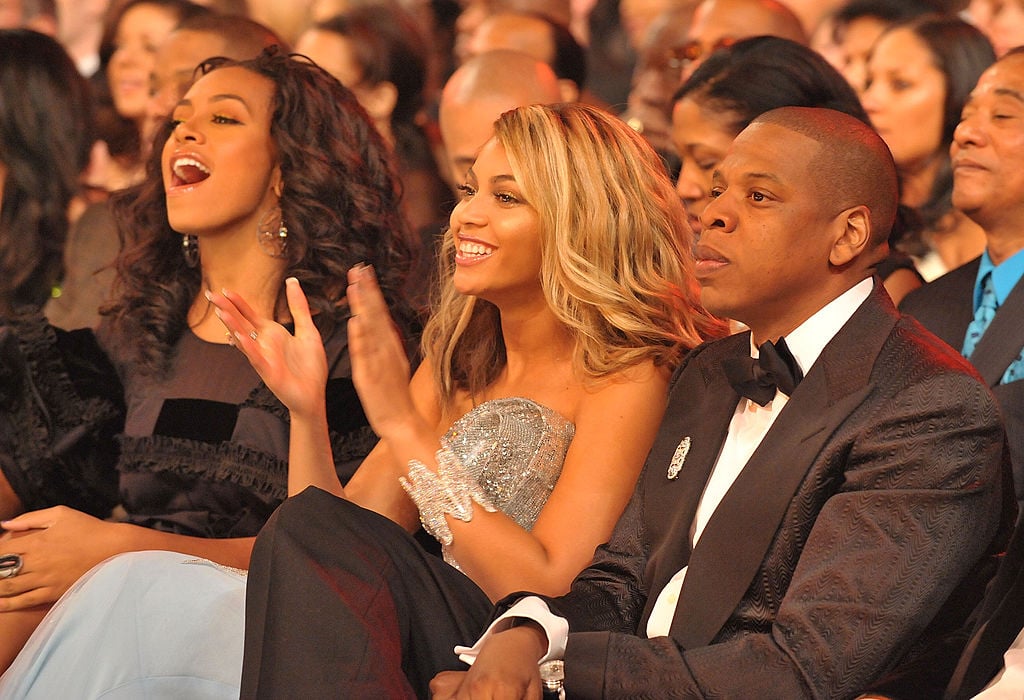 Solange Knowles, Beyonce, and Jay-Z at an event in 2008