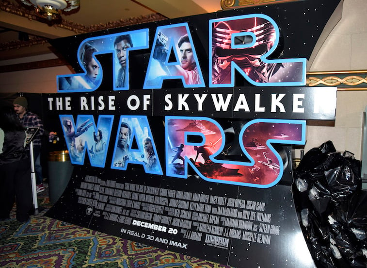 A sign showing the Star Wars logo