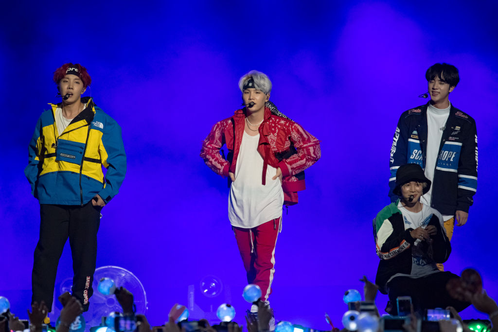 Korean K-pop band 'BTS' members are seen at 'Jimmy Kimmel Live'