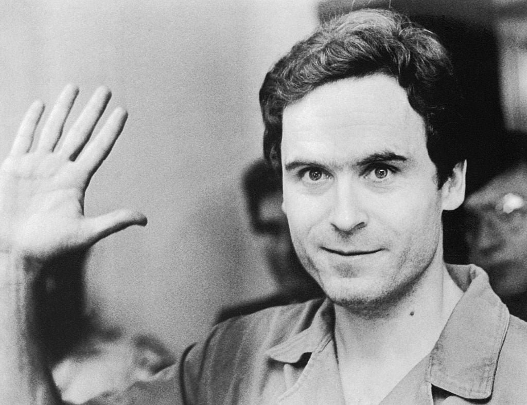 Ted Bundy on July 28, 1978, waving to TV cameras
