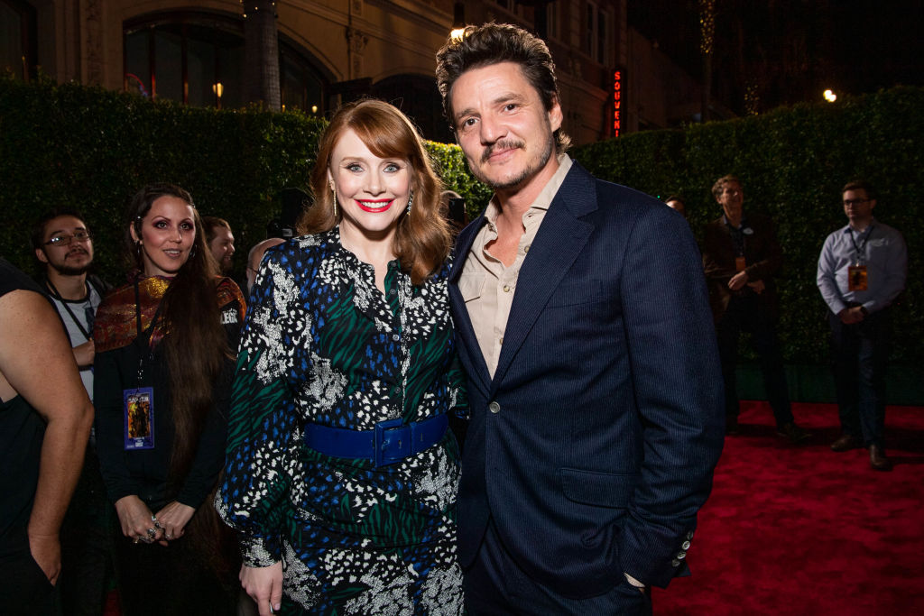 Bryce Dallas Howard and Pedro Pascal attend the premiere of Disney+'s 'The Mandalorian'