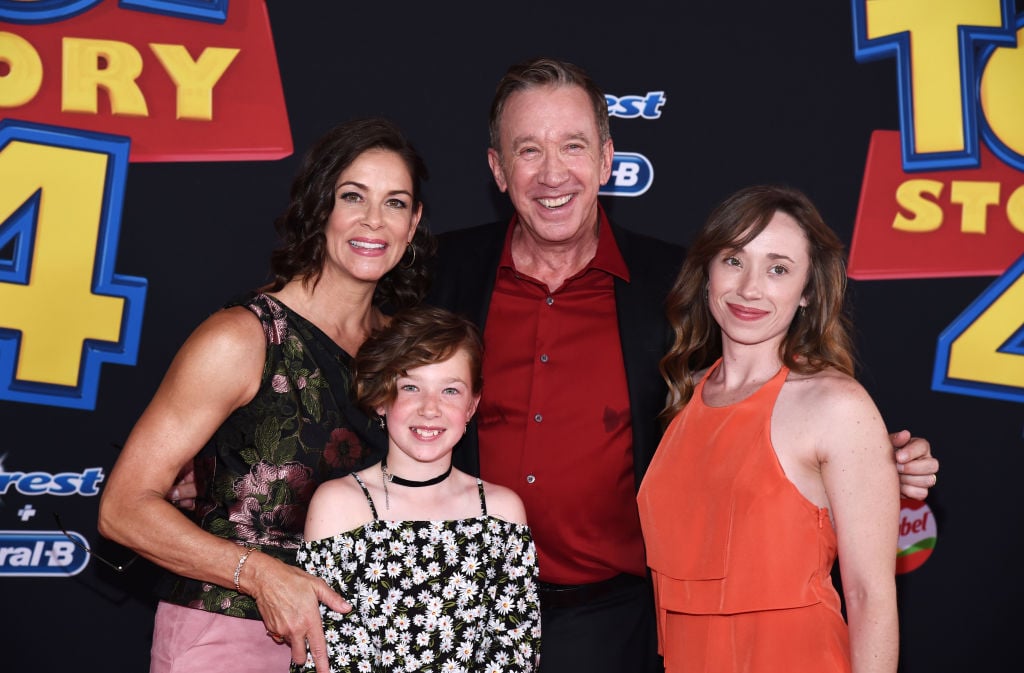 Tim Allen, Jane Hajduk, and their family on the red carpet