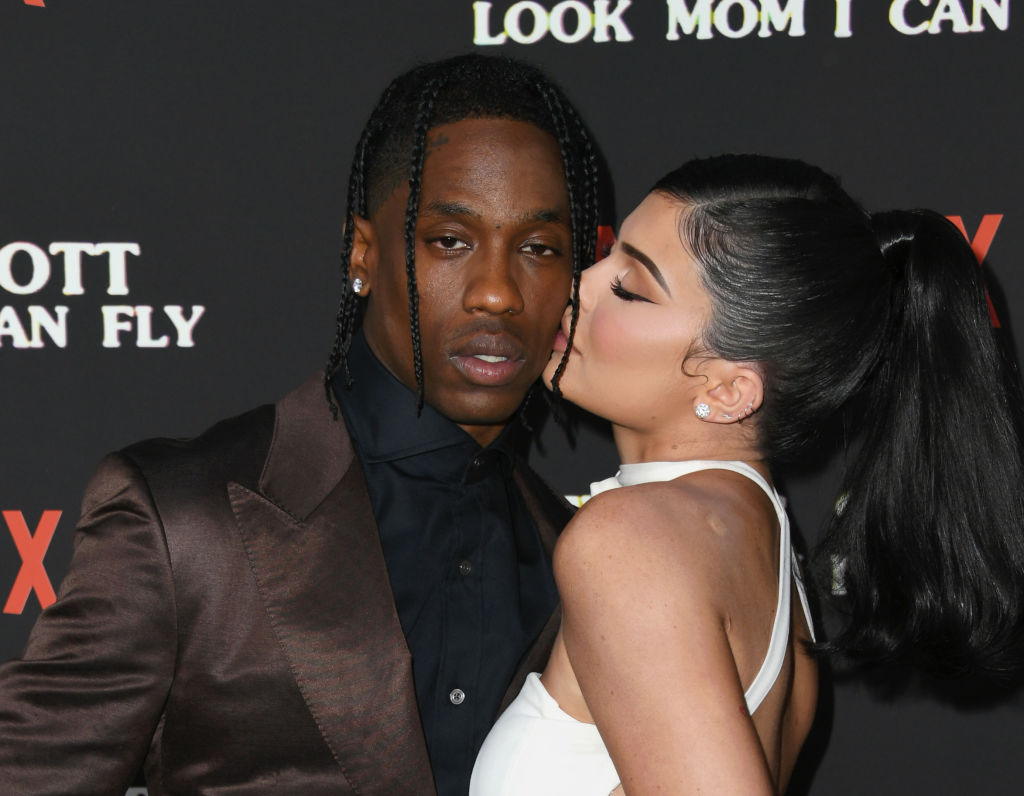 Travis Scott and Kylie Jenner on the red carpet in August of 2019