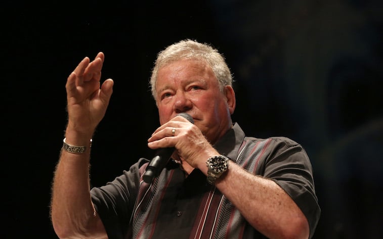 William Shatner speaks onstage