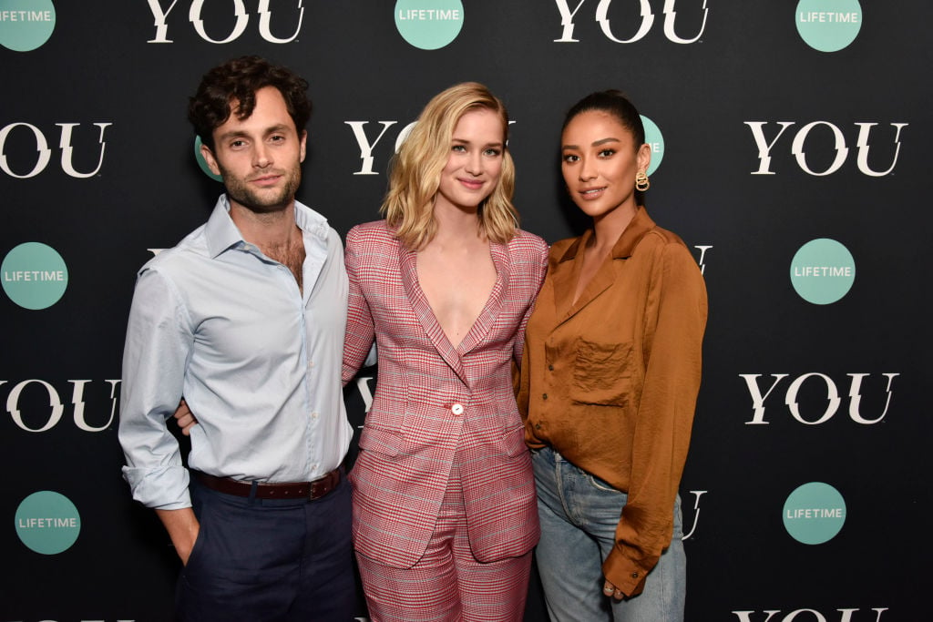 Penn Badgley, Elizabeth Lail, and Shay Mitchell 'You' Series