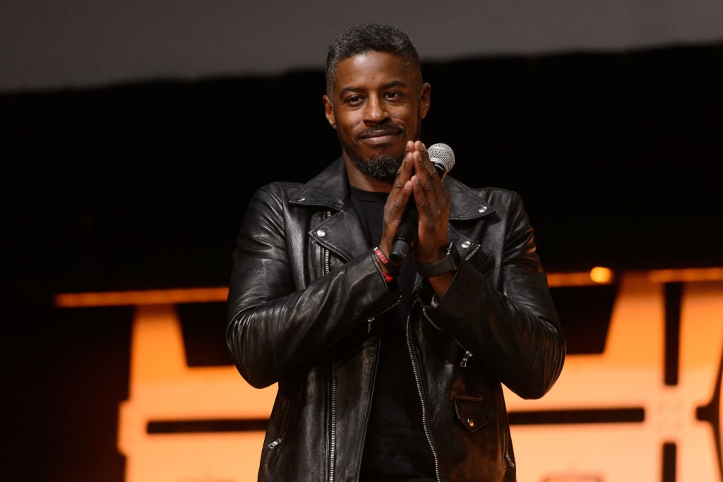 Ahmed Best, who famously played Jar Jar Binks in the 'Star Wars' prequels, onstage at Star Wars Celebration on April 11, 2019.