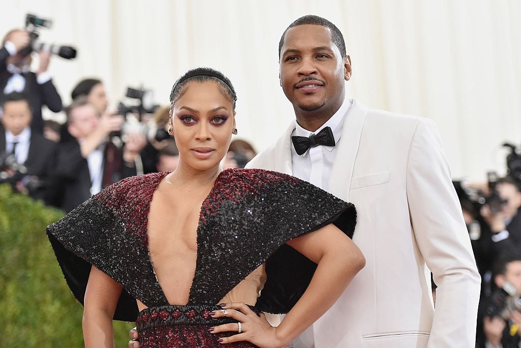 Carmelo Anthony and Lala Anthony attend the "Manus x Machina: Fashion In An Age Of Technology" Costume Institute Gala.