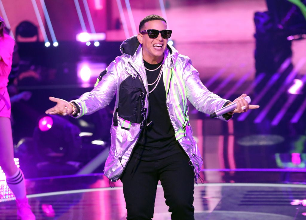 Daddy Yankee performing at Univision's Reina de la Cancion Finals at Univision Studios.