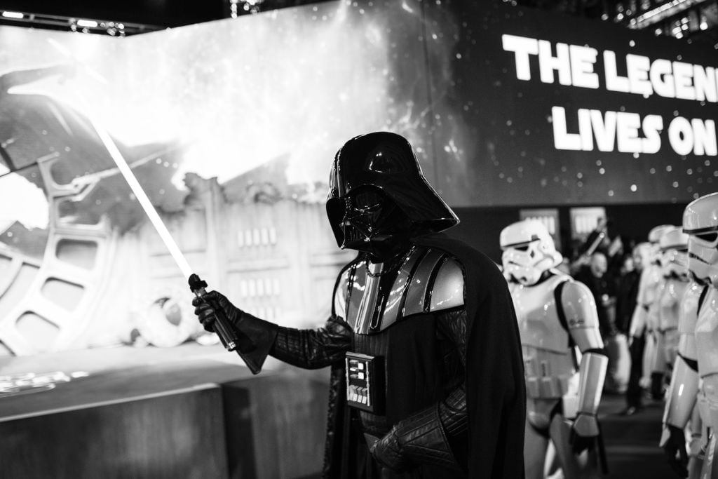 Darth Vader at the European premiere of 'Star Wars: The Rise of Skywalker.'