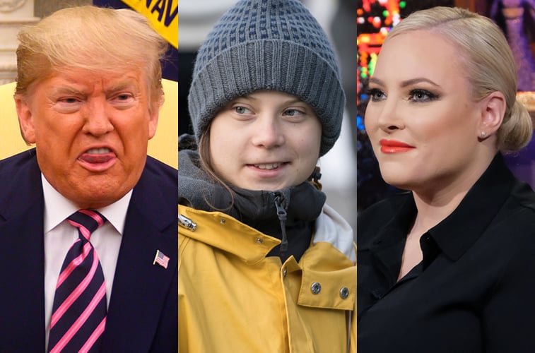 Donald Trump, Greta Thunberg, and Meghan McCain