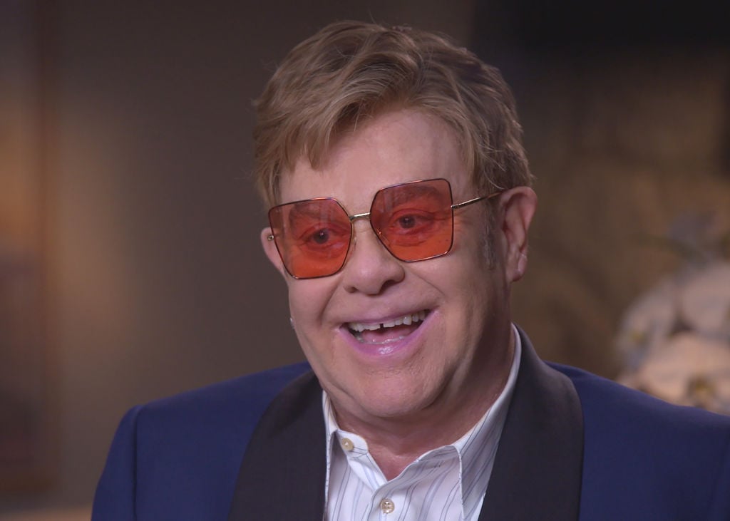Elton John during an interview for CBS SUNDAY MORNING.