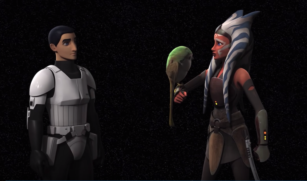 Ezra and Ahsoka meet in the World Between Worlds in Season 4 of 'Star Wars Rebels.'