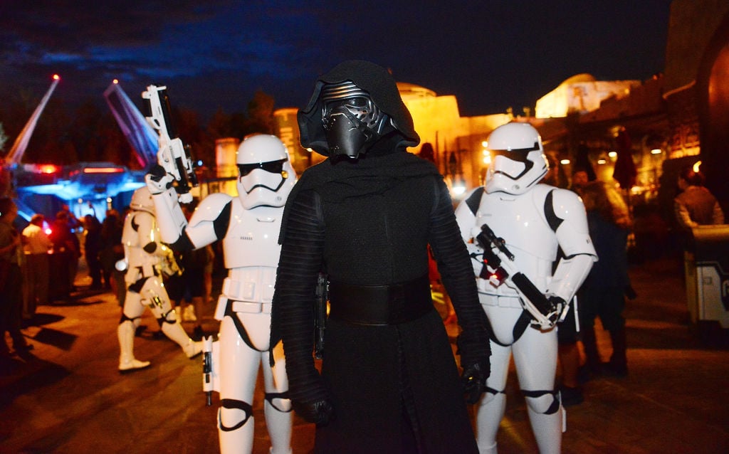 Character actors of Kylo Ren and Storm Troopers at the Star Wars: Galaxy's Edge Walt Disney World Resort Opening at Disney World’s Hollywood Studios.
