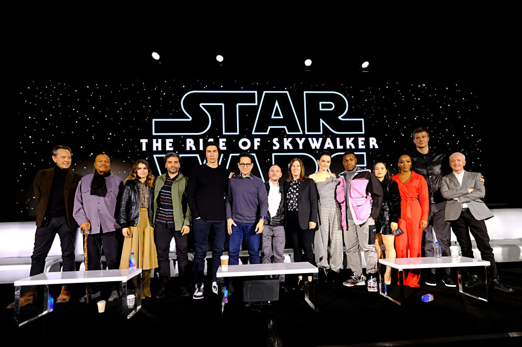 The cast and creators of 'The Rise of Skywalker' doing press for the upcoming film.