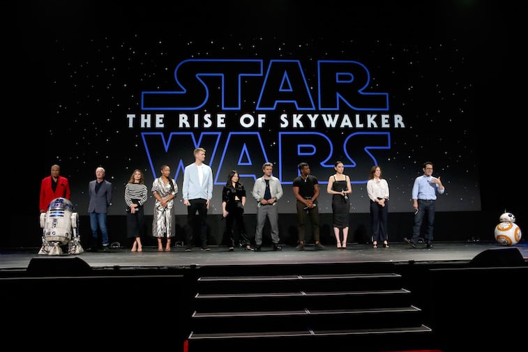 The cast of The Rise of Skywalker