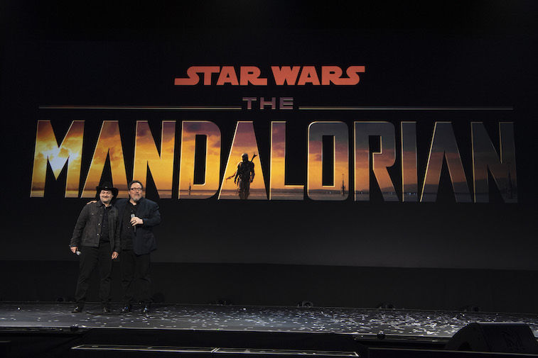 Jon Favreau and Dave Filoni onstage