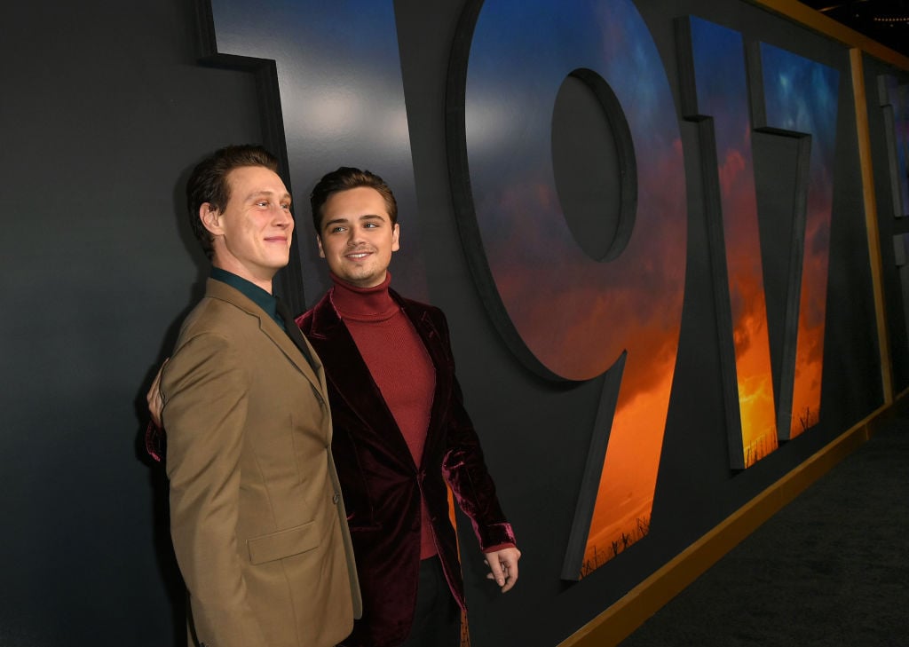 George MacKay and Dean-Charles Chapman at the '1917' premiere
