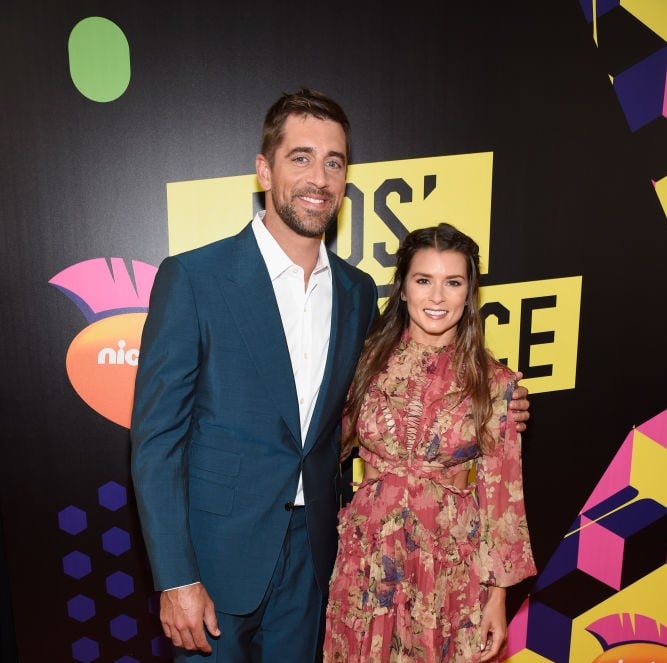 Aaron Rodgers and Danica Patrick