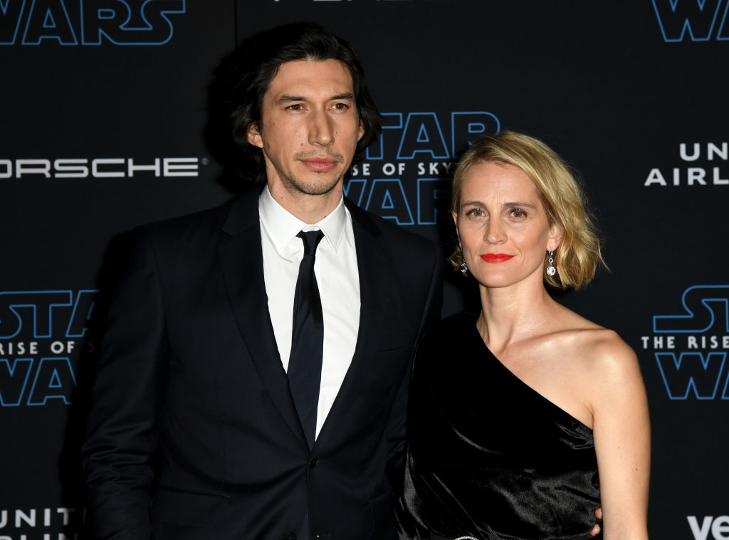 Adam Driver and Joanne Tucker at the premiere of 'Star Wars: The Rise of Skywalker'