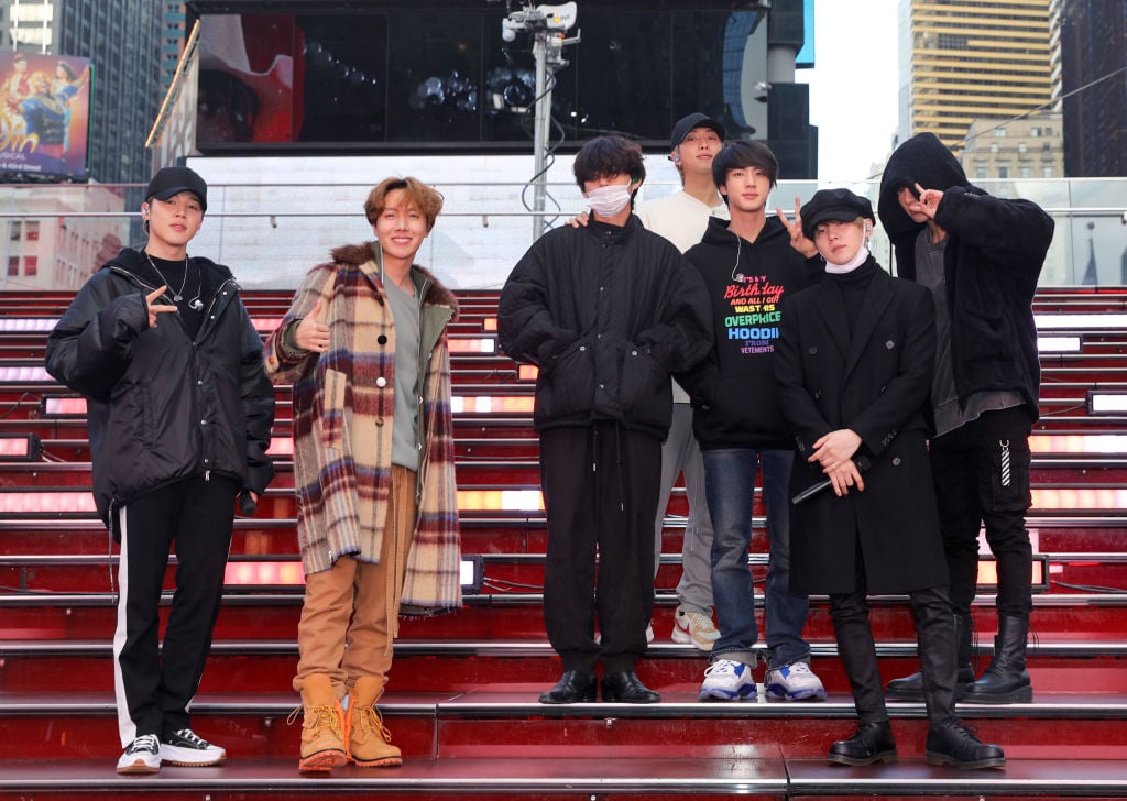 BTS in Times Square in New York