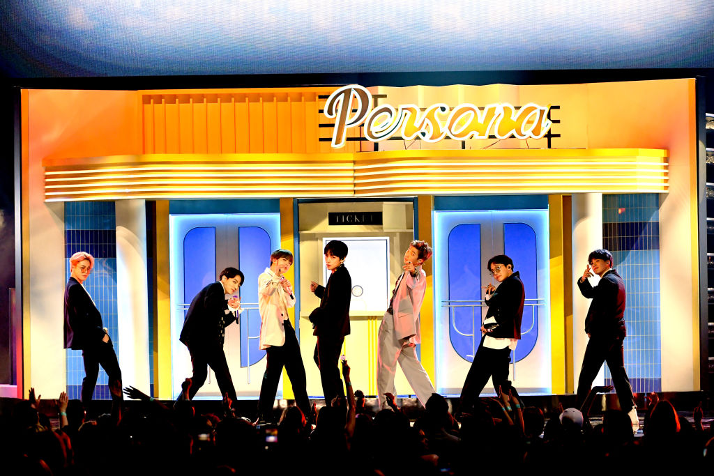 BTS perform onstage during the 2019 Billboard Music Awards