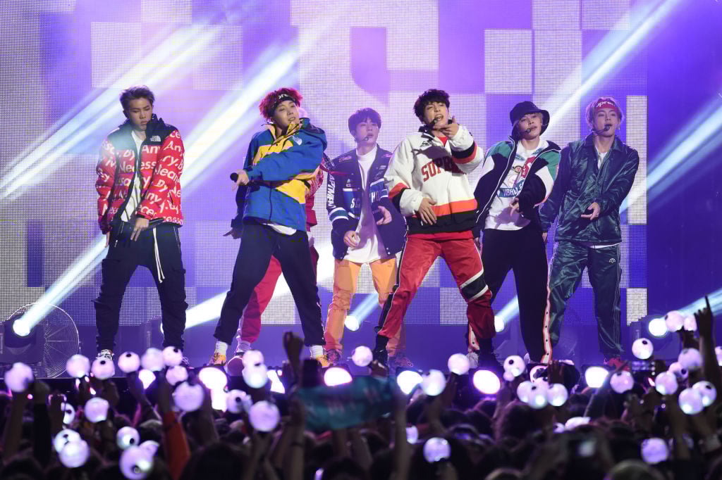 K-pop sensation BTS are seen at Jimmy Kimmel Live on November 15, 2017