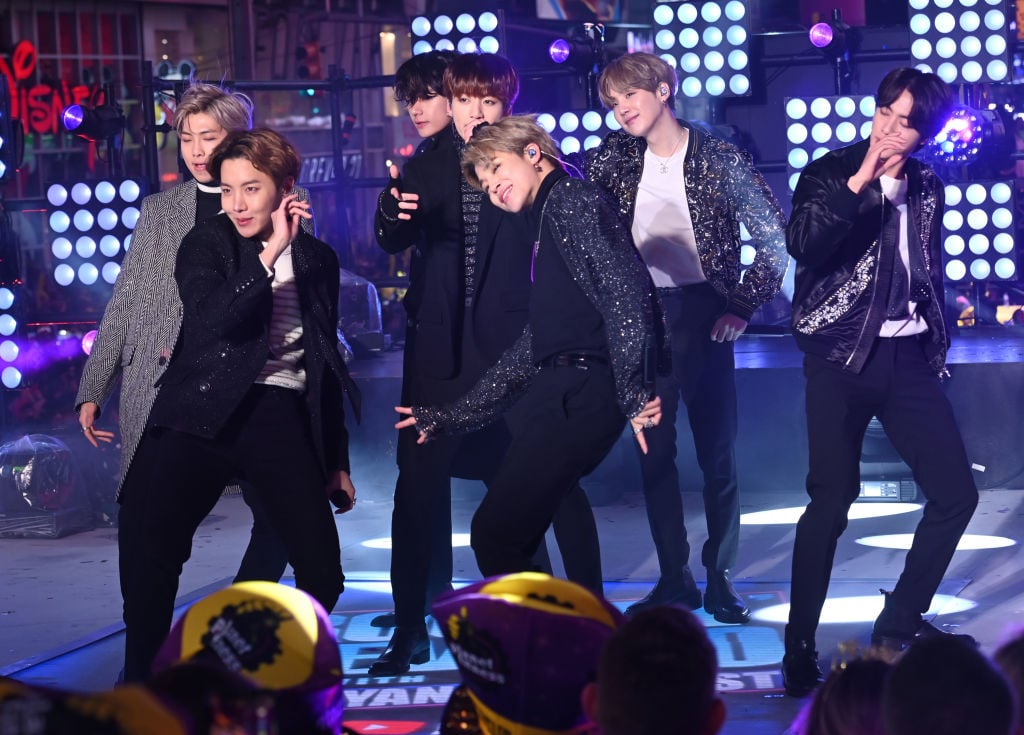 BTS performs during Dick Clark's New Year's Rockin' Eve With Ryan Seacrest